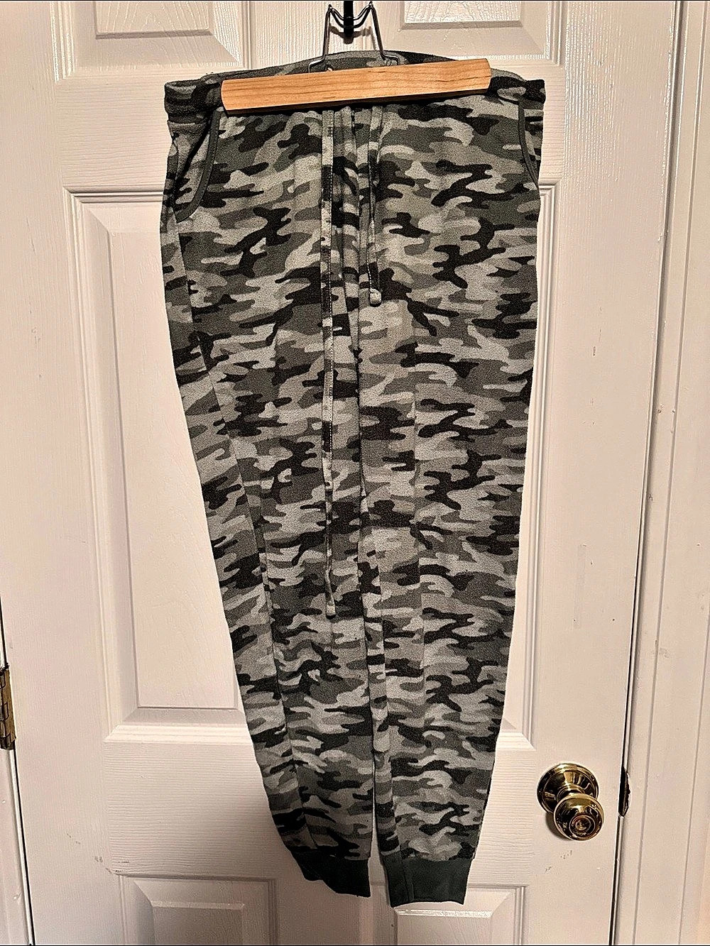 XOXO Camo Jogger Pants in Gray & Black